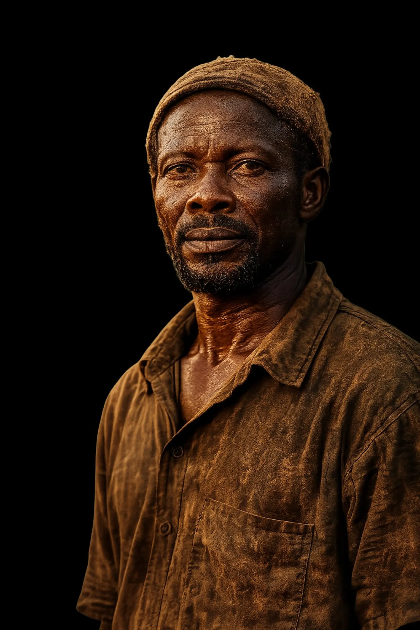 Nigerian palm oil farmer portrait